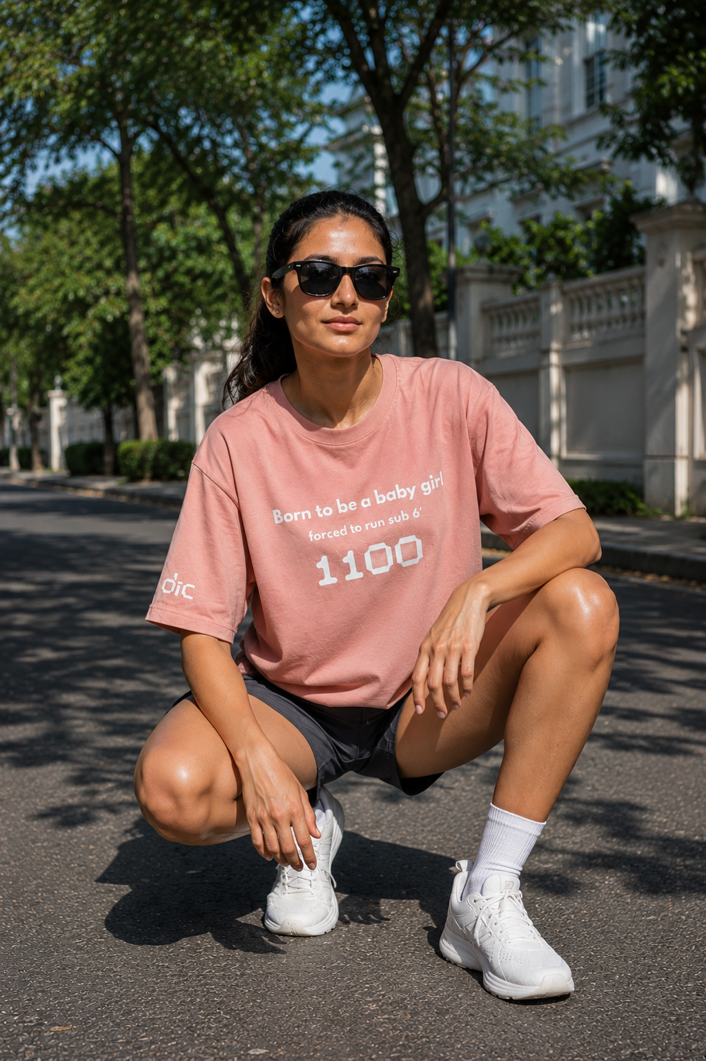 Oversized T-shirt  Born to be a Baby Girl Pink