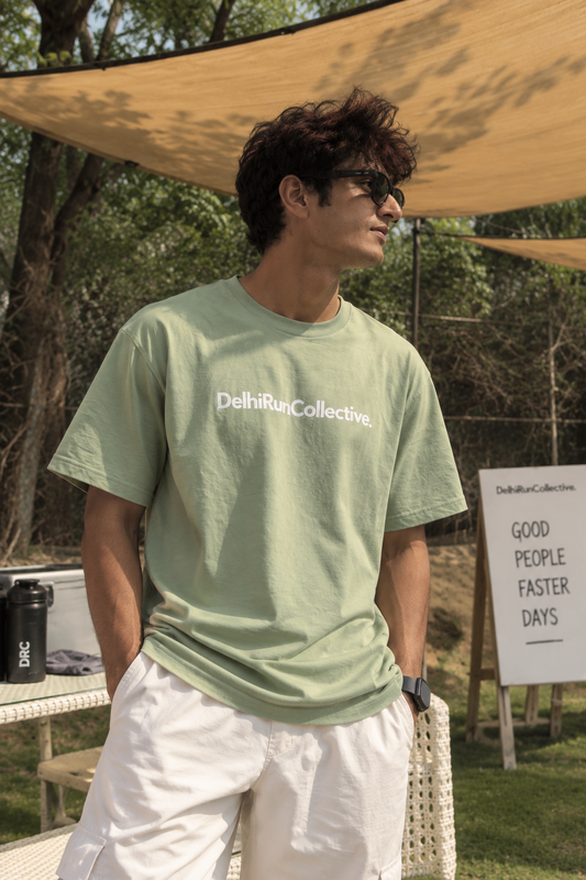 Drop Shoulder T-shirt - Sage Green