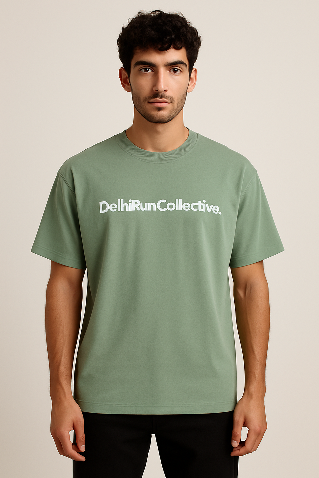Drop Shoulder T-shirt - Sage Green